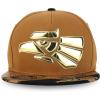 image:imageHecho En Mexico Eagle 3D Embroidered Flat Bill Snapback CapLight Brown Black 4