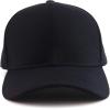 image:imageTrendy Apparel Shop Big Size Oversized Plain Structured Fitted Baseball CapBlack