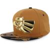 image:imageHecho En Mexico Eagle 3D Embroidered Flat Bill Snapback CapLight Brown Black 4