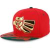 image:imageHecho En Mexico Eagle 3D Embroidered Flat Bill Snapback CapRed Dark Green 4