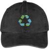 image:imageTrendy Apparel Shop Recycling Earth Embroidered Cotton Washed Baseball CapBlack