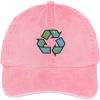 image:imageTrendy Apparel Shop Recycling Earth Embroidered Cotton Washed Baseball CapPink