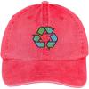 image:imageTrendy Apparel Shop Recycling Earth Embroidered Cotton Washed Baseball CapRed