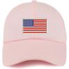 image:imageTrendy Apparel Shop Youth White American Flag Unstructured Cotton Baseball CapPink