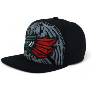 image:imageHecho En Mexico Eagle 3D Embroidered Flat Bill Snapback CapBlack Black 7