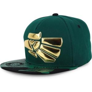image:imageHecho En Mexico Eagle 3D Embroidered Flat Bill Snapback CapDark Green Black 4