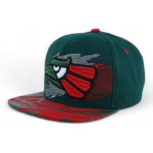 image:imageHecho En Mexico Eagle 3D Embroidered Flat Bill Snapback CapDark Green Red 6