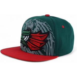 image:imageHecho En Mexico Eagle 3D Embroidered Flat Bill Snapback CapDark Green Red 7