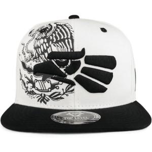 image:imageHecho En Mexico Eagle 3D Embroidered Flat Bill Snapback CapWhite Black