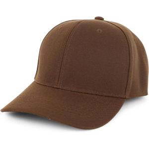 image:imageTrendy Apparel Shop Big Size Oversized Plain Structured Fitted Baseball CapBrown