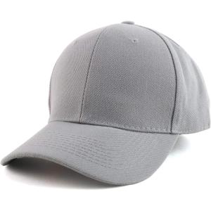 image:imageTrendy Apparel Shop Big Size Oversized Plain Structured Fitted Baseball CapGrey