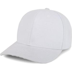 image:imageTrendy Apparel Shop Big Size Oversized Plain Structured Fitted Baseball CapWhite
