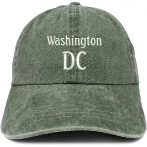 image:imageTrendy Apparel Shop Washington DC Embroidered Pigment Dyed Washed Baseball CapDark Green