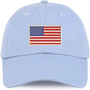 image:imageTrendy Apparel Shop Youth White American Flag Unstructured Cotton Baseball CapBaby Blue