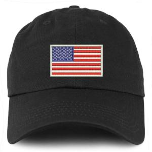image:imageTrendy Apparel Shop Youth White American Flag Unstructured Cotton Baseball CapBlack