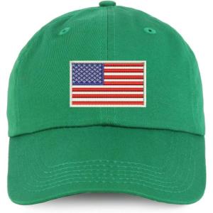 image:imageTrendy Apparel Shop Youth White American Flag Unstructured Cotton Baseball CapKelly Green