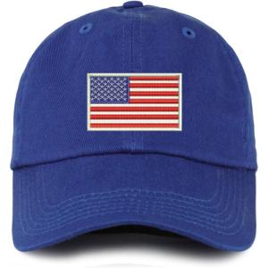 image:imageTrendy Apparel Shop Youth White American Flag Unstructured Cotton Baseball CapRoyal