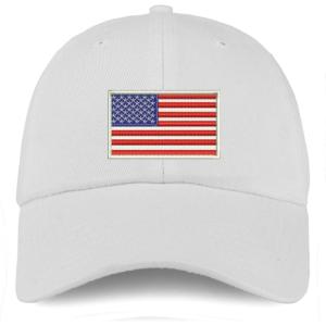 image:imageTrendy Apparel Shop Youth White American Flag Unstructured Cotton Baseball CapWhite