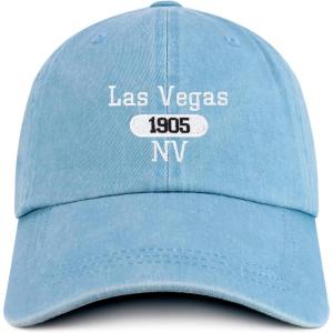 image:imageTrendy Apparel Shop Las Vegas Est1905 Embroidered Pigment Dyed Cotton Baseball CapLight Blue