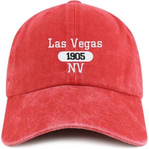 image:imageTrendy Apparel Shop Las Vegas Est1905 Embroidered Pigment Dyed Cotton Baseball CapRed