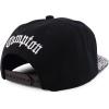 image:imageTrendy Apparel Shop Compton Old English Font Embroidered Bandana Flatbill CapBlack White