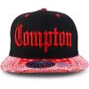 image:imageTrendy Apparel Shop Compton Old English Font Embroidered Bandana Flatbill CapRed