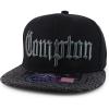 image:imageTrendy Apparel Shop Compton Old English Font Embroidered Bandana Flatbill CapCharcoal