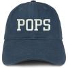 image:imageTrendy Apparel Shop POPS Embroidered Soft Crown 100 Brushed Cotton CapNavy