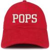 image:imageTrendy Apparel Shop POPS Embroidered Soft Crown 100 Brushed Cotton CapRed