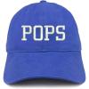 image:imageTrendy Apparel Shop POPS Embroidered Soft Crown 100 Brushed Cotton CapRoyal