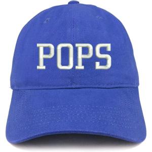 image:imageTrendy Apparel Shop POPS Embroidered Soft Crown 100 Brushed Cotton CapRoyal