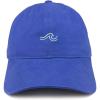 image:imageTrendy Apparel Shop The Wave Embroidered 100 Cotton Adjustable Cap Dad HatRoyal