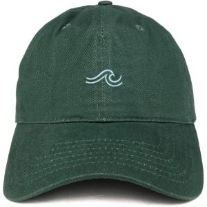 image:imageTrendy Apparel Shop The Wave Embroidered 100 Cotton Adjustable Cap Dad HatHunter