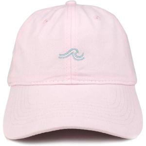image:imageTrendy Apparel Shop The Wave Embroidered 100 Cotton Adjustable Cap Dad HatLtpink