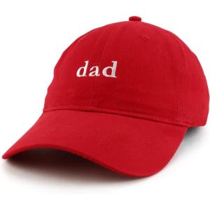 image:imageTrendy Apparel Shop Dad Embroidered Soft Low Profile Cotton Cap Dad HatRed