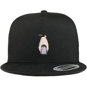 image:imageTrendy Apparel Shop Penguin Patch 5 Panel Flatbill Trucker CapBlack