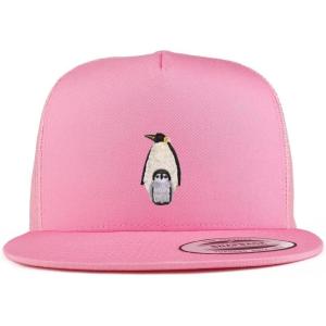 image:imageTrendy Apparel Shop Penguin Patch 5 Panel Flatbill Trucker CapPink