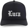 image:imageTrendy Apparel Shop Mens Name Embroidered Structured 5 Panel Trucker CapLuca  Black