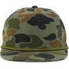 image:imageTrendy Apparel Shop 100 Cotton Camoflauge Unstructured Flatbill Snapback Cap with RopeOlive