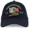 image:imageTrendy Apparel Shop 250th Anniversary USA Adjustable American Baseball CapNavy 2