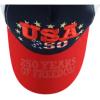 image:imageTrendy Apparel Shop 250th Anniversary USA Adjustable American Baseball CapNavy Red 1