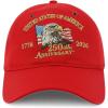 image:imageTrendy Apparel Shop 250th Anniversary USA Adjustable American Baseball CapRed 2