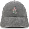 image:imageTrendy Apparel Shop Rose Bundle Patch Pigment Dyed Washed Baseball CapBlack