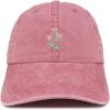 image:imageTrendy Apparel Shop Rose Bundle Patch Pigment Dyed Washed Baseball CapBurgundy