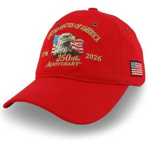 image:imageTrendy Apparel Shop 250th Anniversary USA Adjustable American Baseball CapRed 2