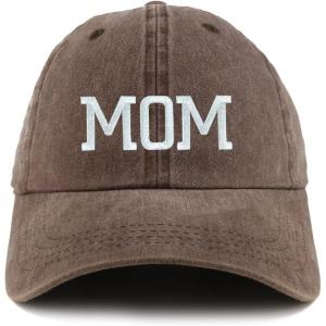 image:imageTrendy Apparel Shop Mom Embroidered Pigment Dyed Unstructured CapBrown
