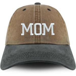 image:imageTrendy Apparel Shop Mom Embroidered Pigment Dyed Unstructured CapKhaki Green