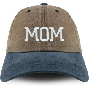 image:imageTrendy Apparel Shop Mom Embroidered Pigment Dyed Unstructured CapKhaki Navy