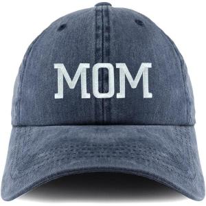image:imageTrendy Apparel Shop Mom Embroidered Pigment Dyed Unstructured CapNavy