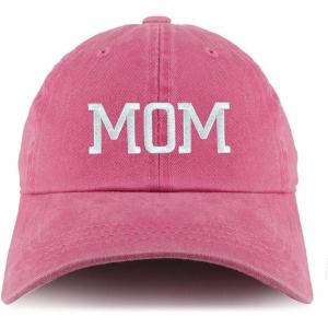 image:imageTrendy Apparel Shop Mom Embroidered Pigment Dyed Unstructured CapPink